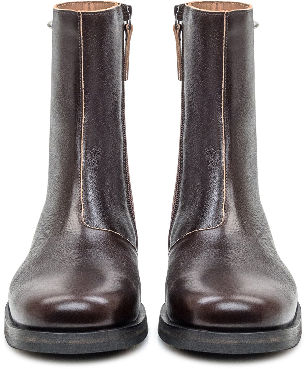 Our Legacy Our Legacy Stivaletti in Pelle Marrone con Suola Robusta Bruin