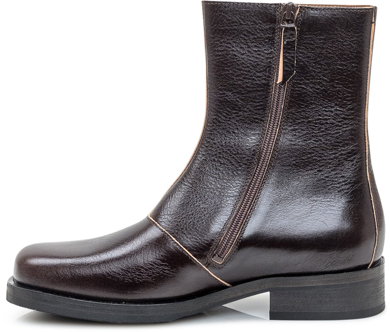 Our Legacy Our Legacy Stivaletti in Pelle Marrone con Suola Robusta Bruin