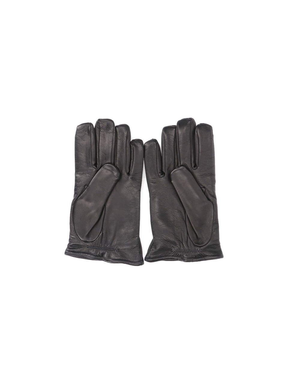 Our Legacy Lambskin Gloves with Detailed Stitching and Logo Plaques Zwart