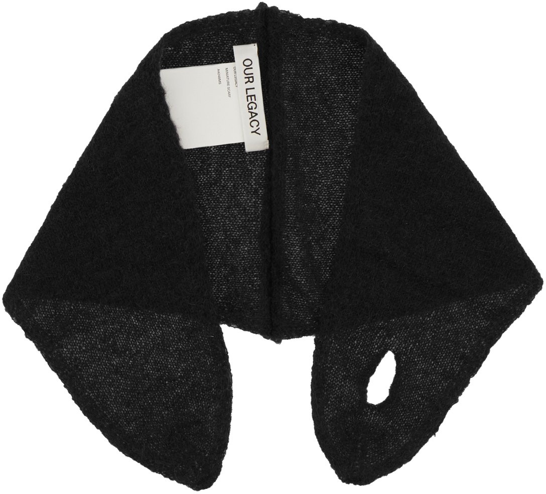 Our Legacy Our Legacy Black wool blend scarf Zwart