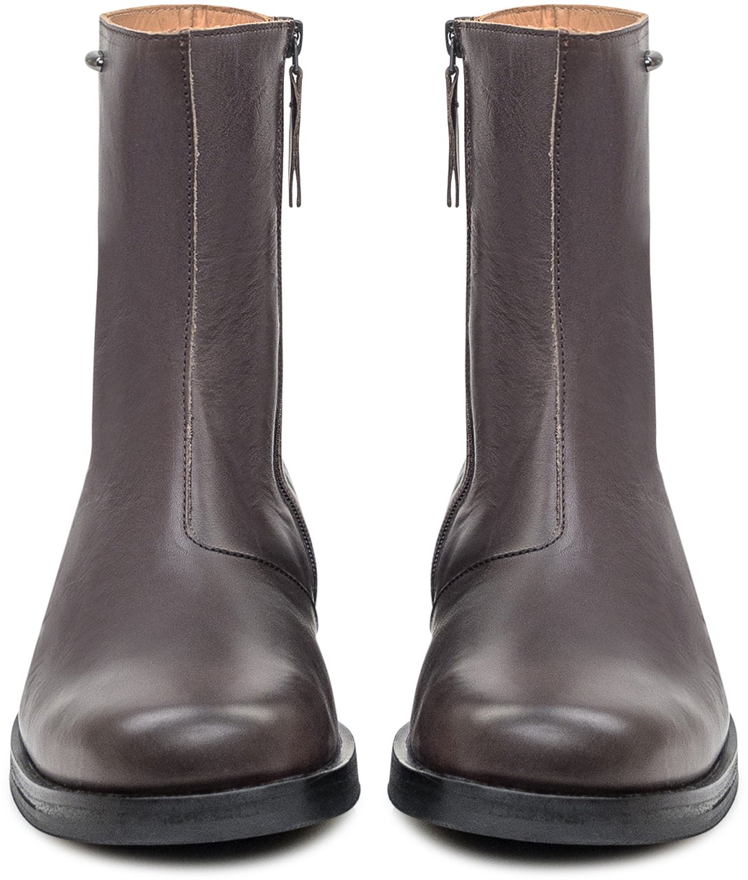 Our Legacy Our Legacy Stivaletti in Pelle Marrone Scuro Bruin