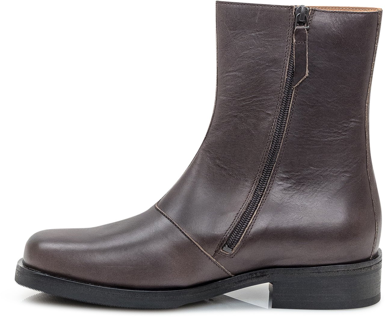 Our Legacy Our Legacy Stivaletti in Pelle Marrone Scuro Bruin