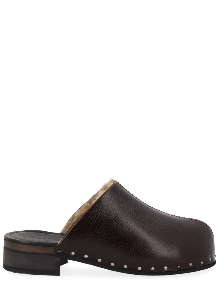 Our Legacy Slip-On Naoto Cow Leather Sandals Zwart