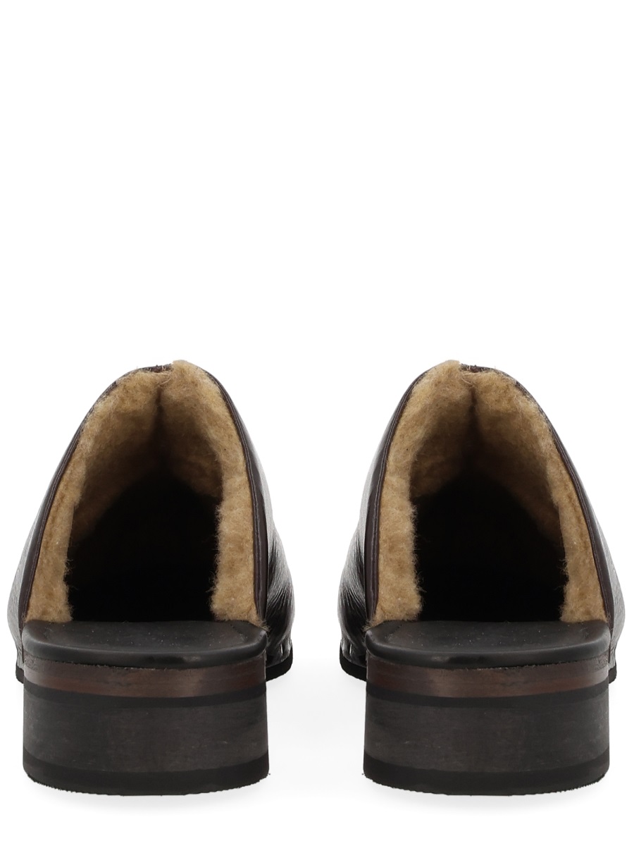 Our Legacy Slip-On Naoto Cow Leather Sandals Zwart