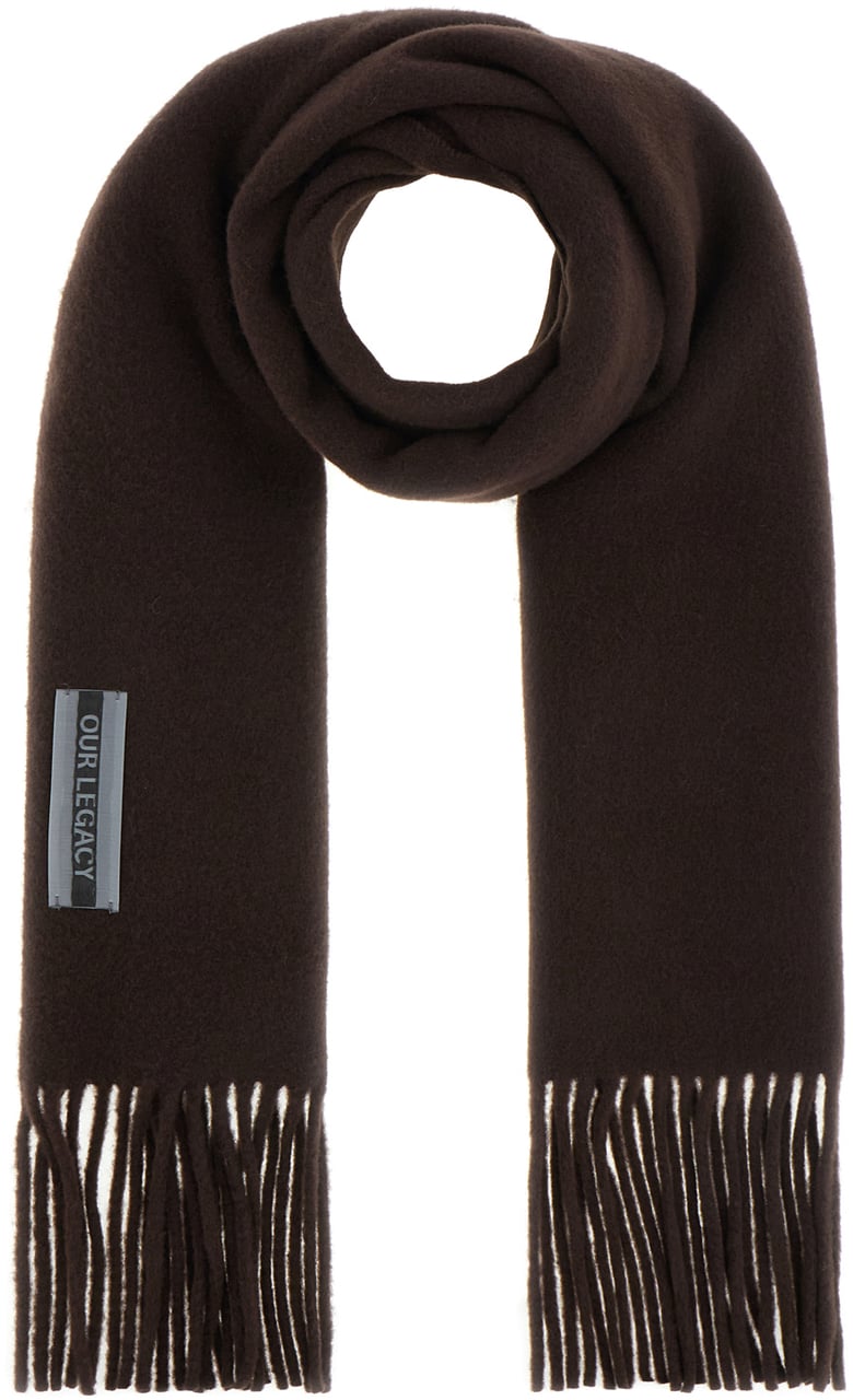 Our Legacy Our Legacy Dark brown wool scarf Bruin