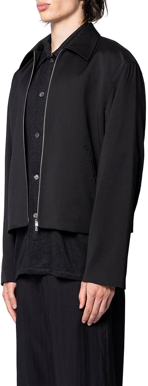 Our Legacy MINI JACKET BLACK WORSTED WOOL Zwart