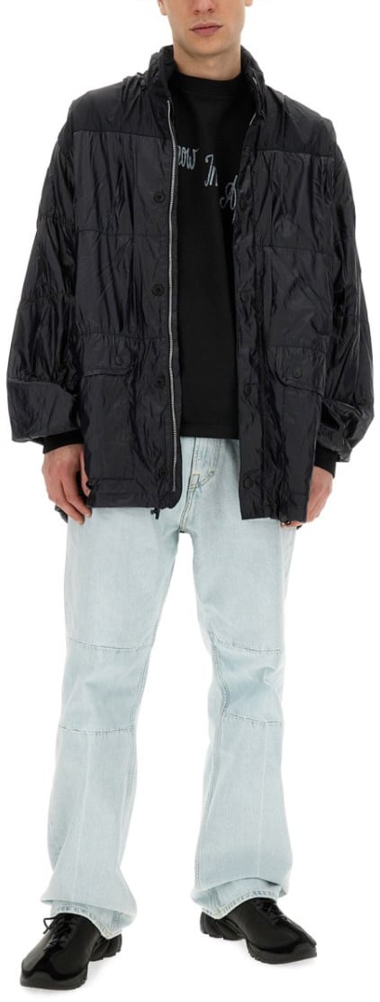 Our Legacy Crinkled Texture Nylon Jacket Zwart