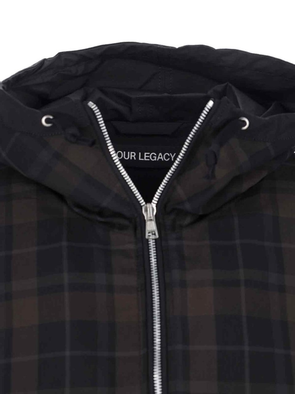 Our Legacy Plaid Zip Hoodie – Black Zwart