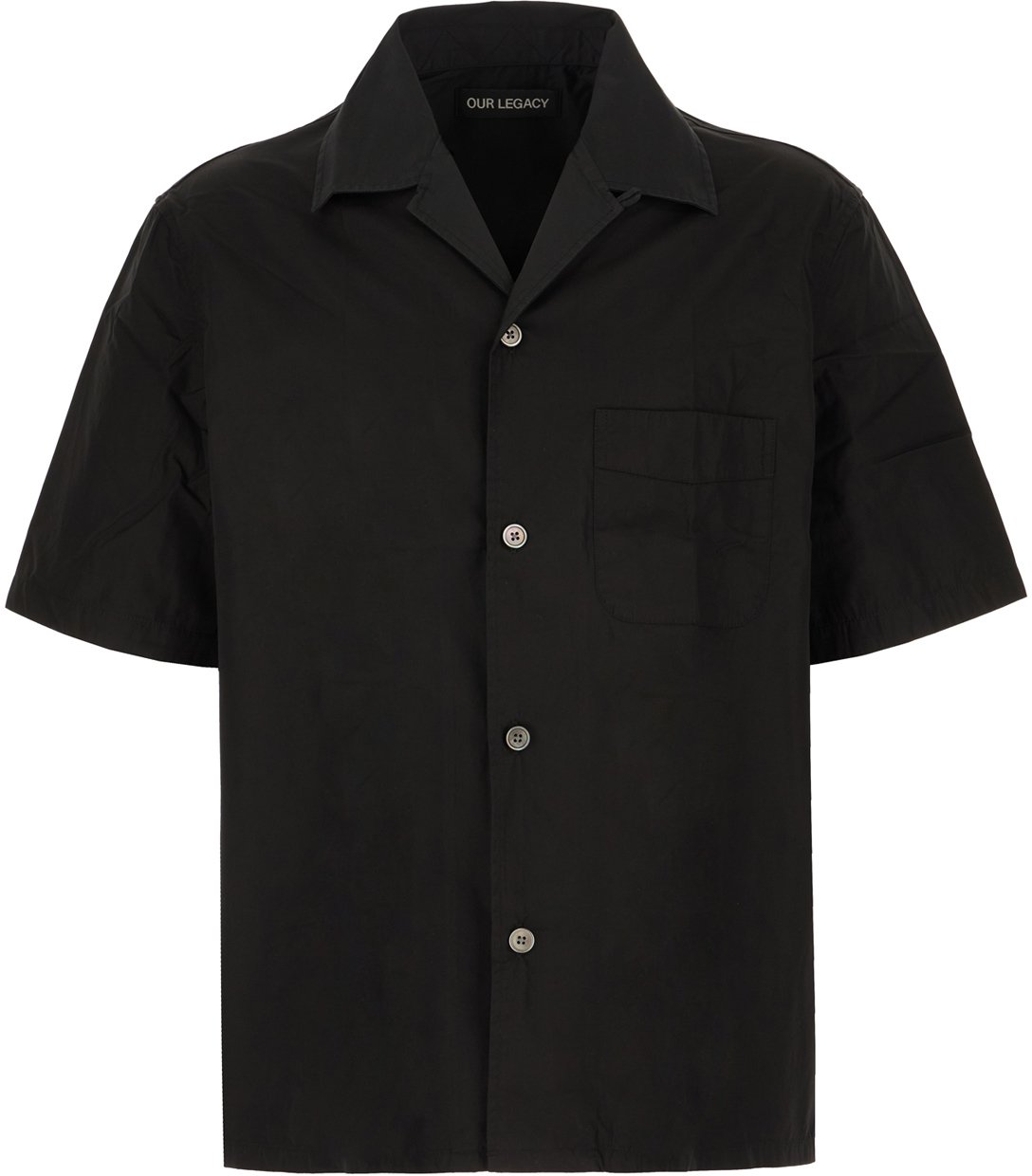 Our Legacy Our Legacy Black poplin shirt Zwart