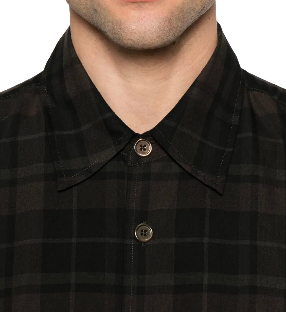 Our Legacy Borrowed Shirt Black Sheer Zwart
