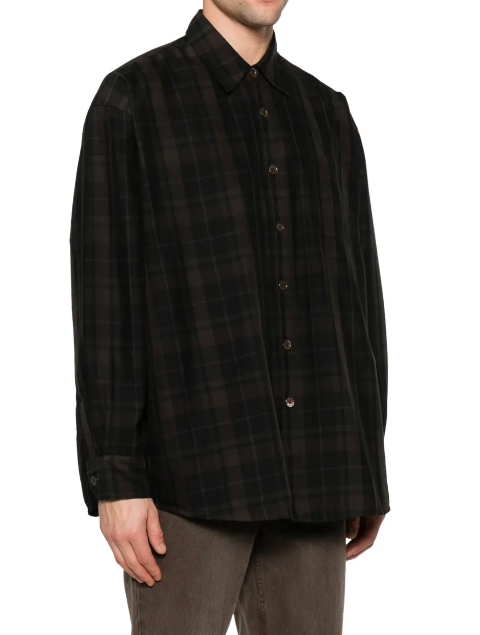 Our Legacy Borrowed Shirt Black Sheer Zwart