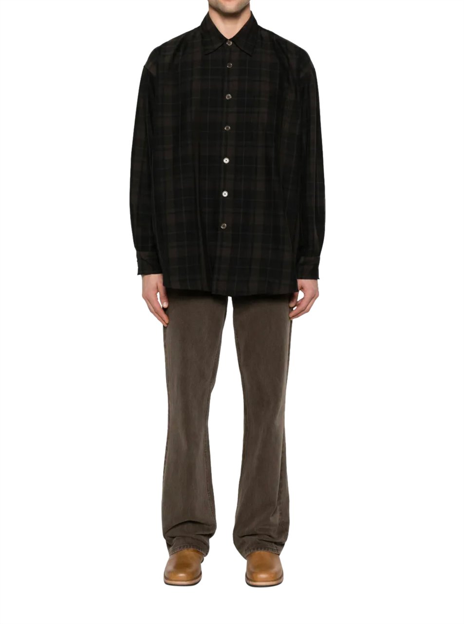 Our Legacy Borrowed Shirt Black Sheer Zwart