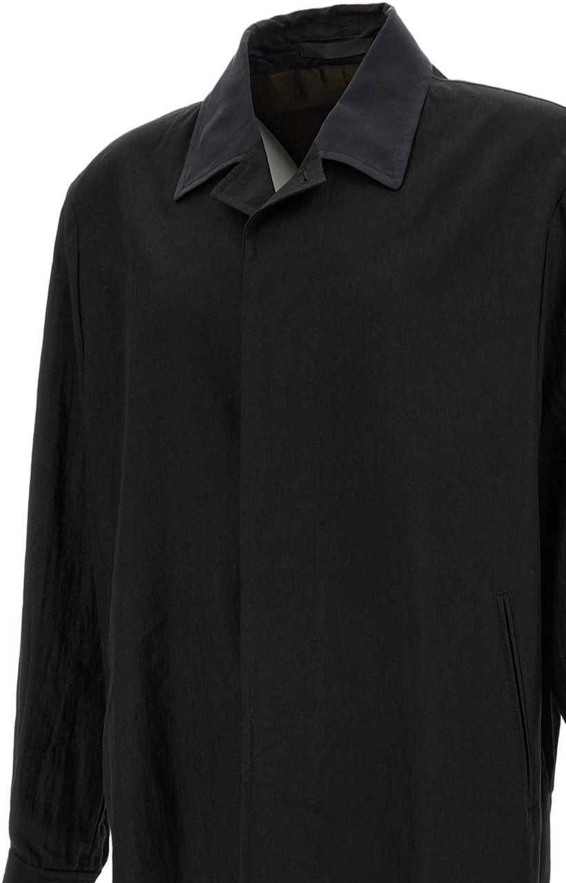 Our Legacy Techflax Relaxed Fit Pack Blazer With Contrast Collar Zwart