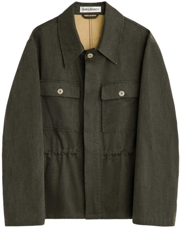 Our Legacy Unity Jacket Antique Mudd Coted Steen Groen