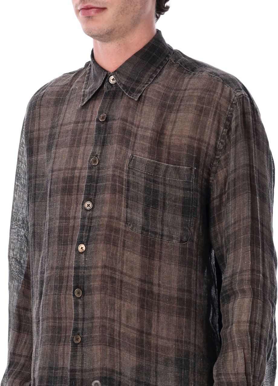 Our Legacy Above Shirt Grey Check Grijs