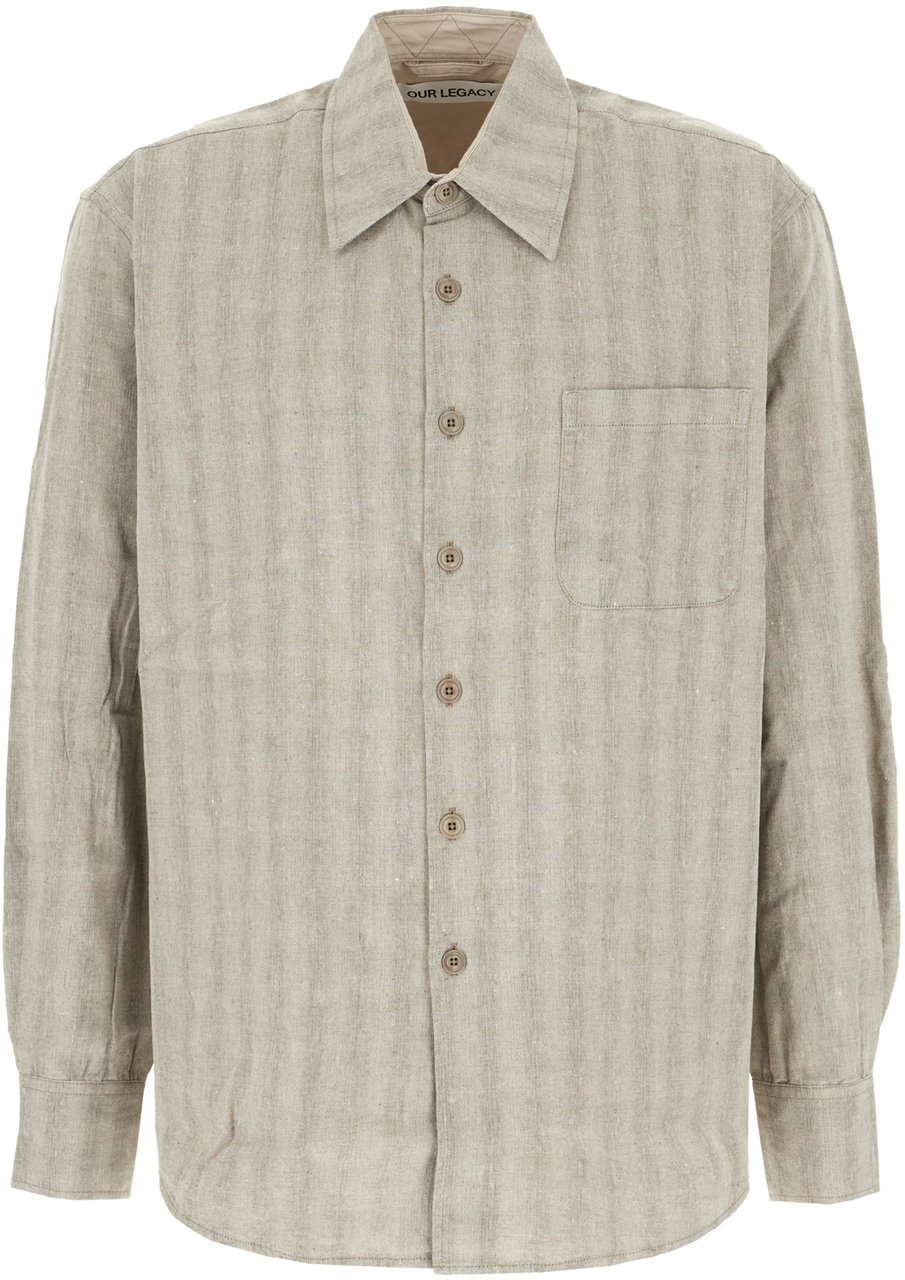 Our Legacy Our Legacy Embroidered linen shirt Divers