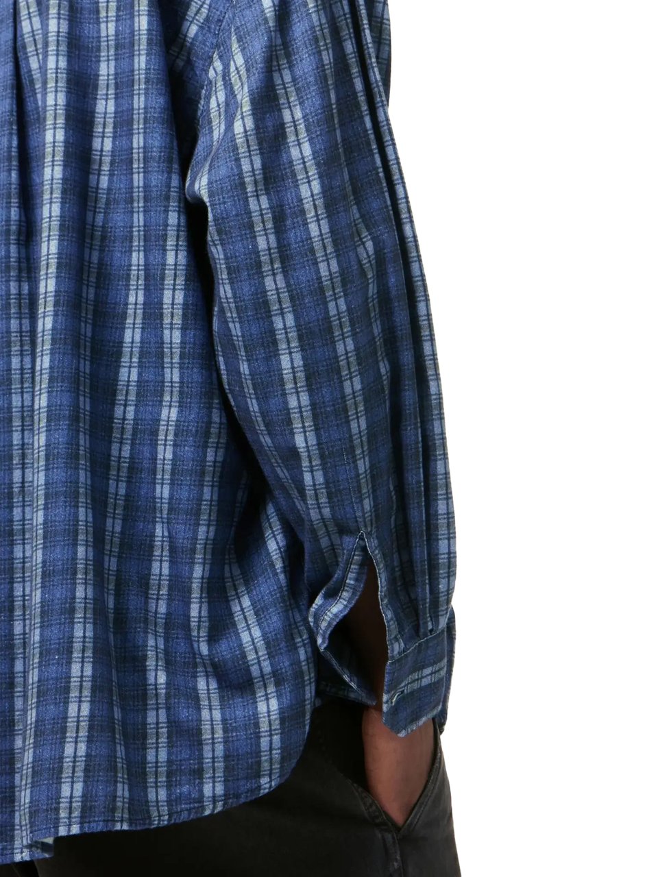 Our Legacy Borrowed Shirt Check Please Print Blauw