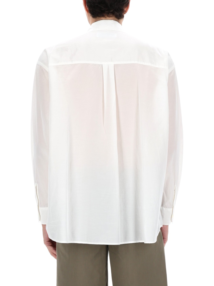 Our Legacy Borrowed Silk-Cotton Oversized Shirt Wit