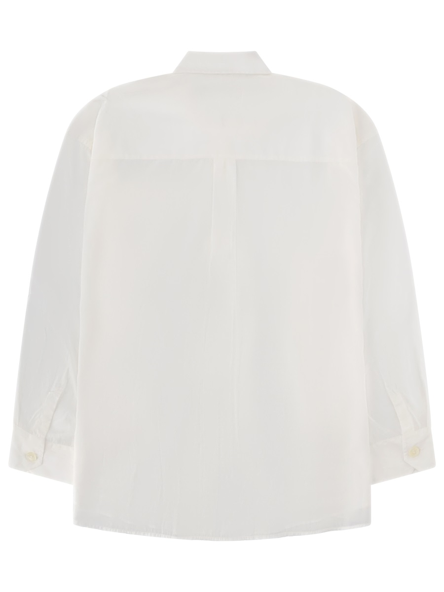Our Legacy Borrowed Silk-Cotton Oversized Shirt Wit