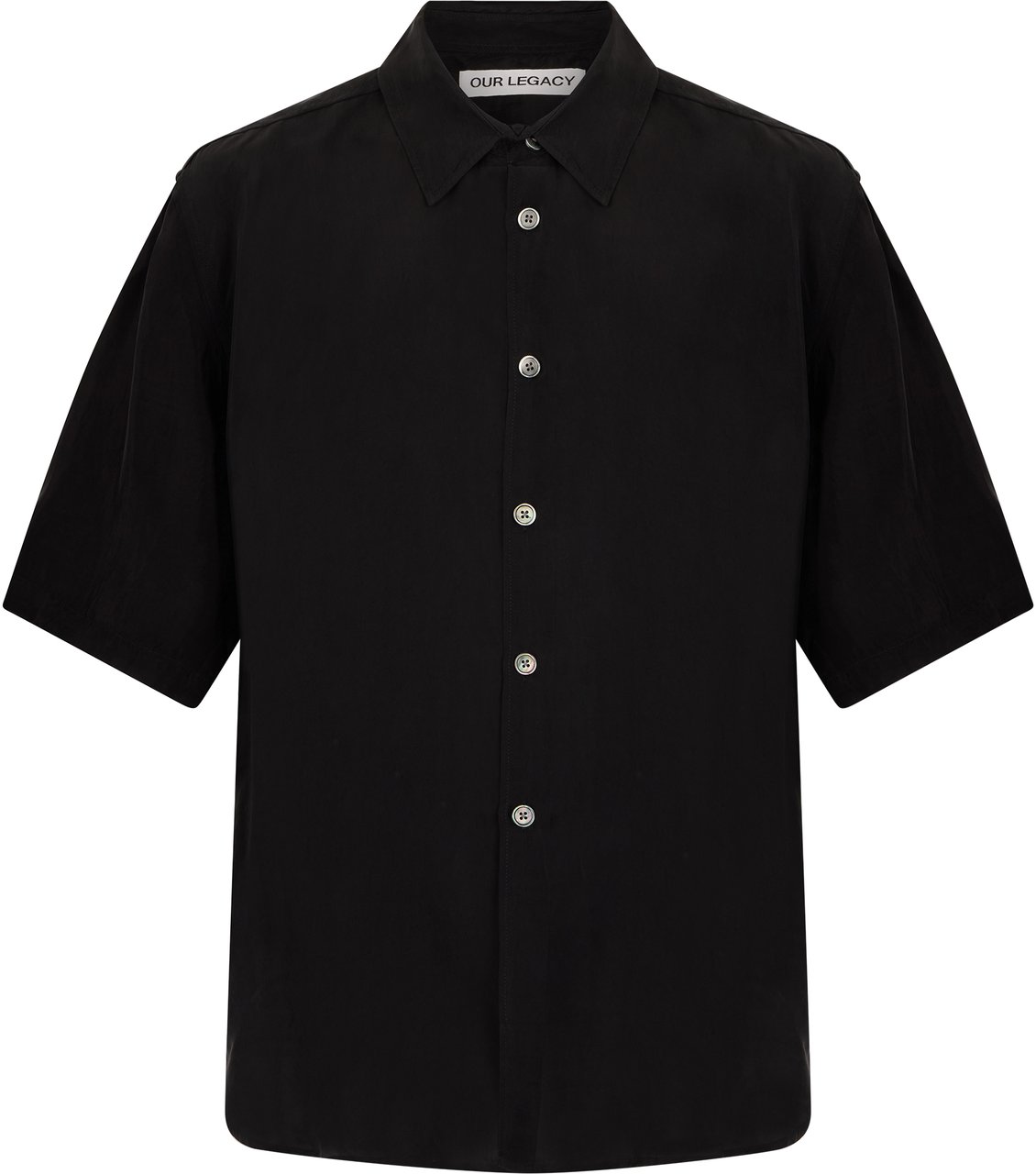Our Legacy Short-sleeved shirt in cupro Zwart