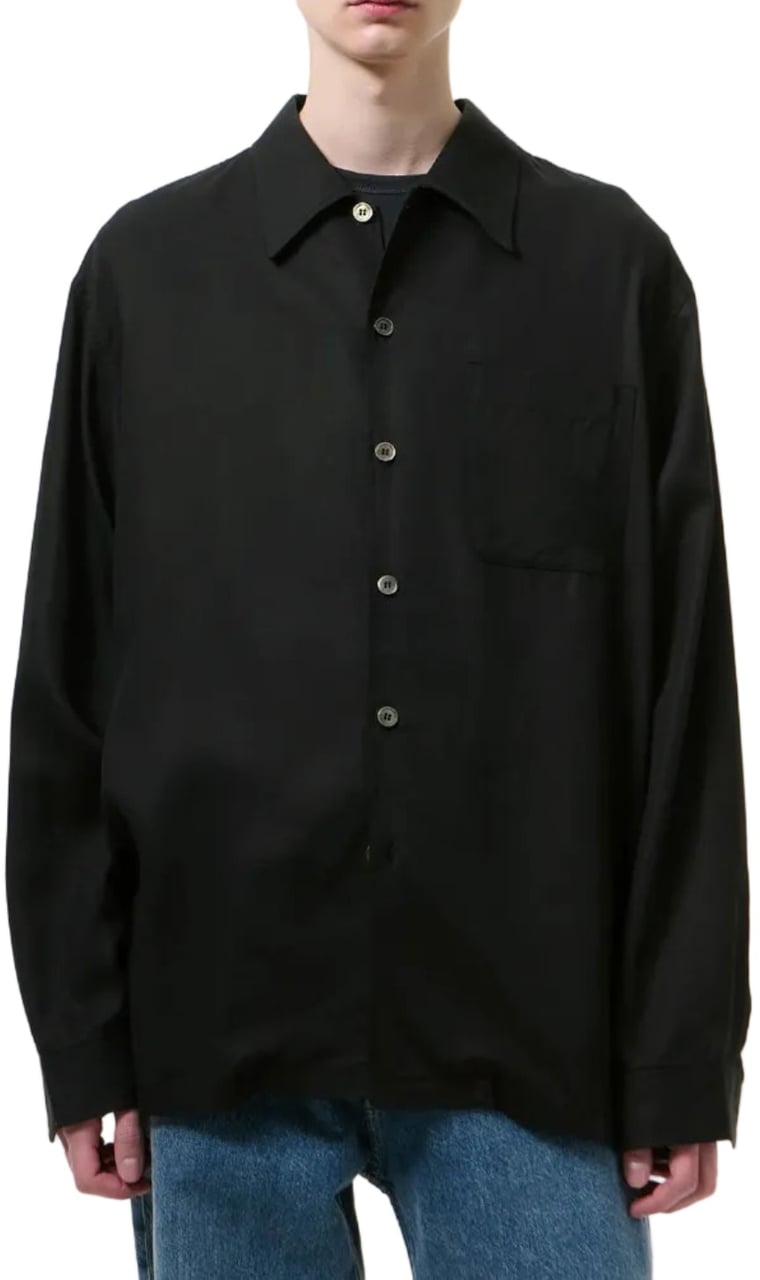 Our Legacy EVERY SHIRT DRAPING BLACK LYOCELL Divers