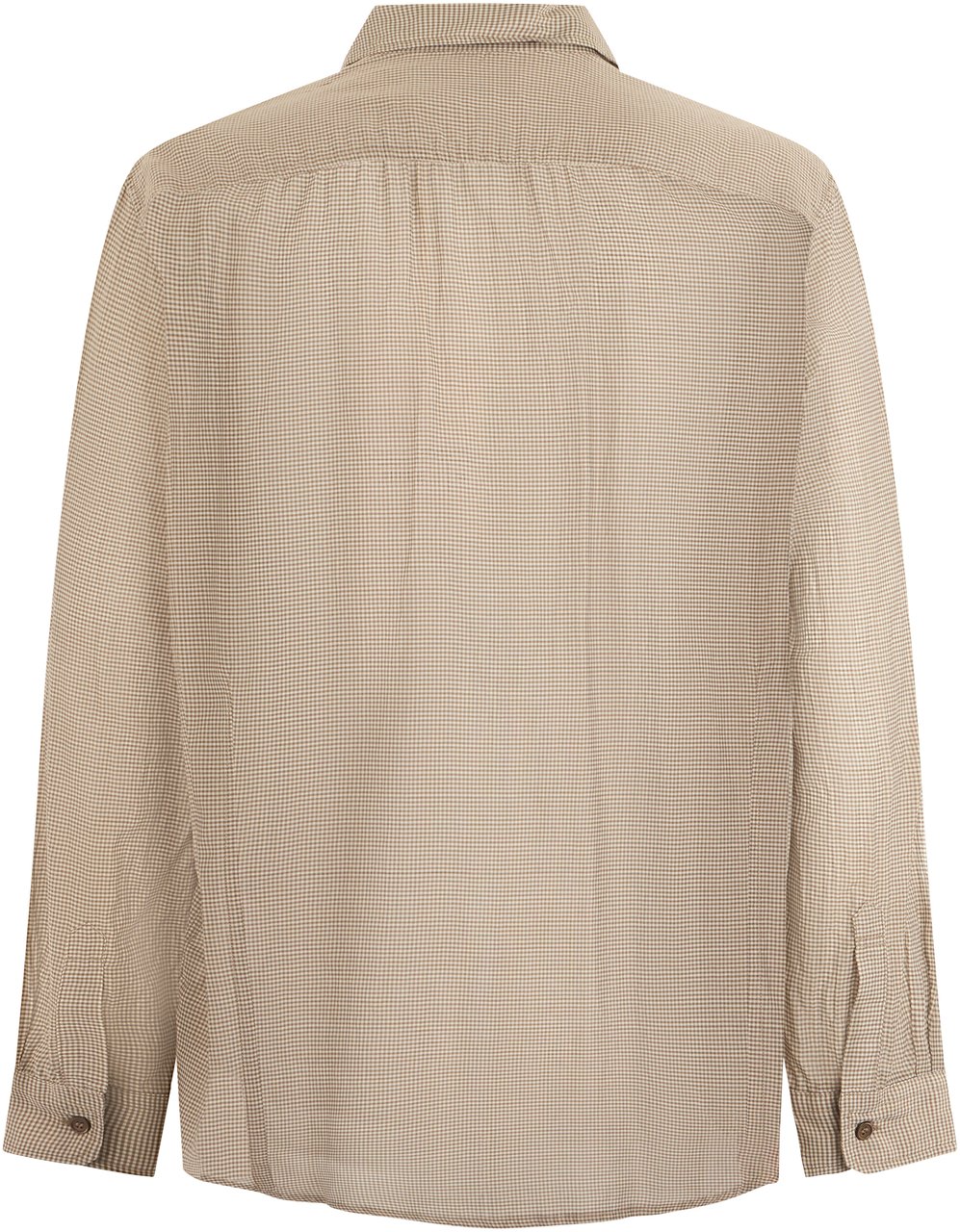 Our Legacy Checkered silk and cotton shirt Beige