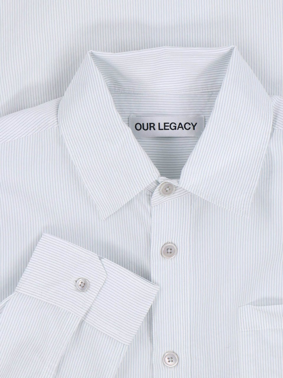 Our Legacy White Vast Striped Patterned Shirt Neutraal