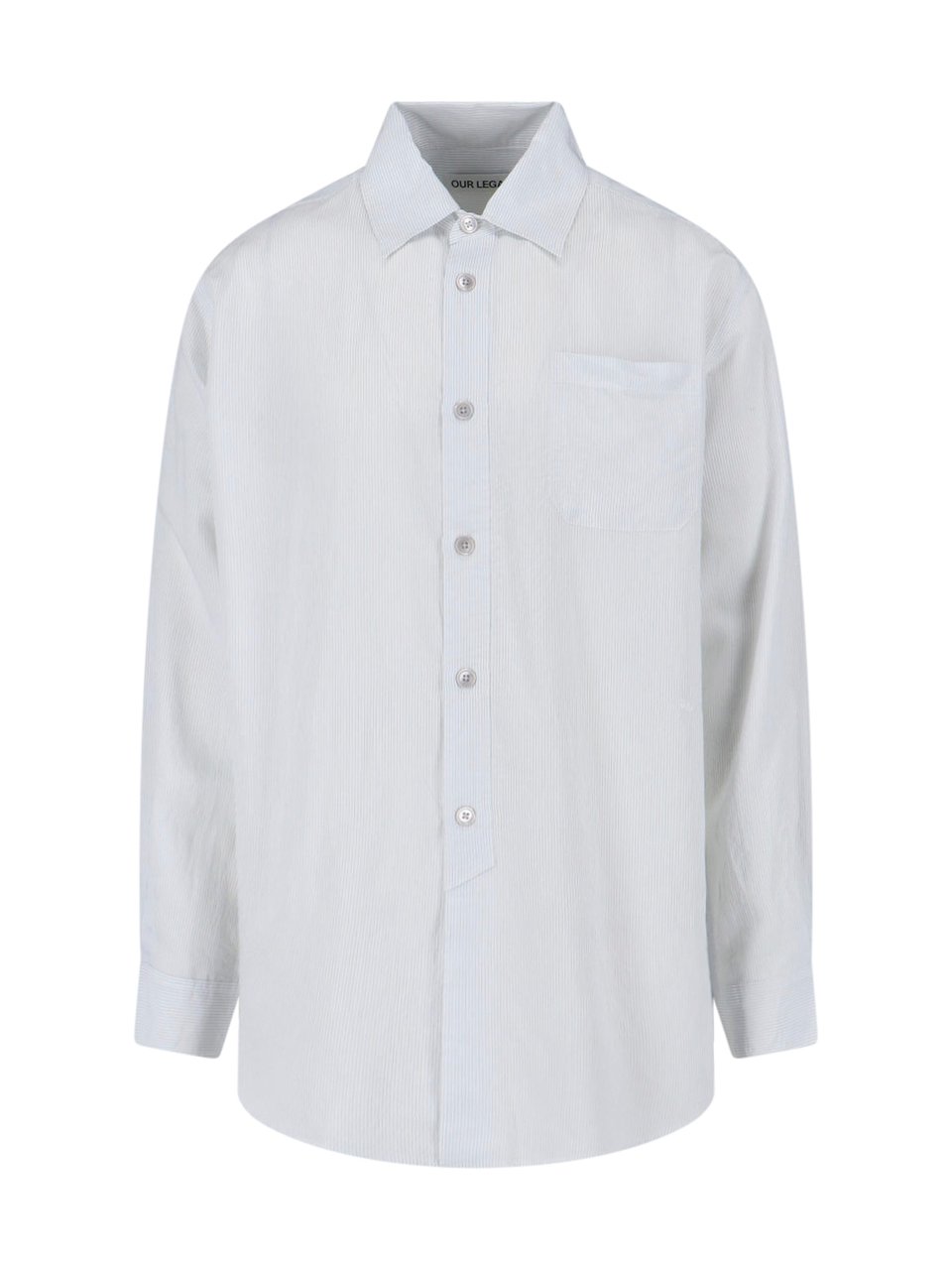 Our Legacy White Vast Striped Patterned Shirt Neutraal
