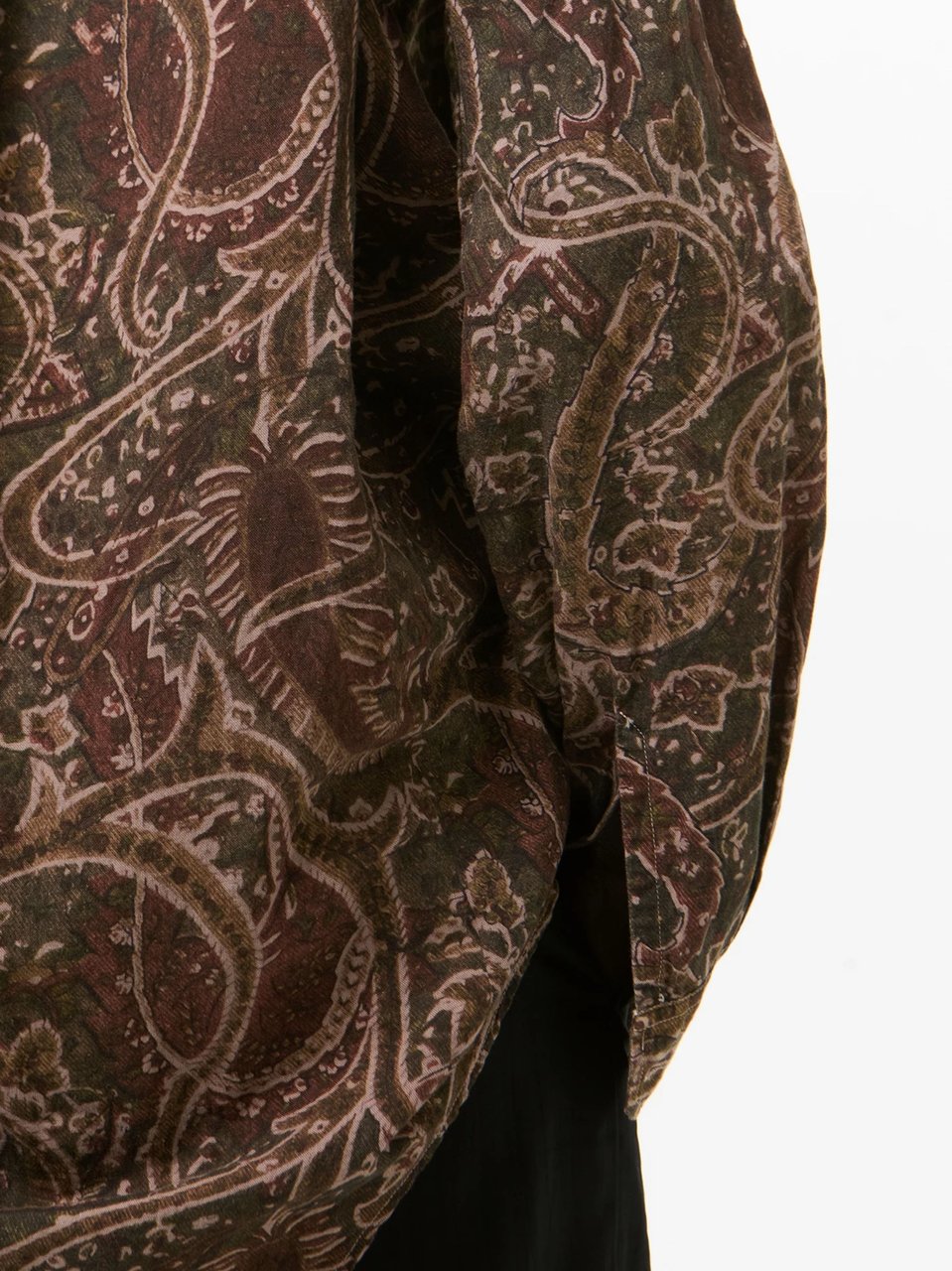 Our Legacy Brown Paisley Snake Print Shirt Grijs