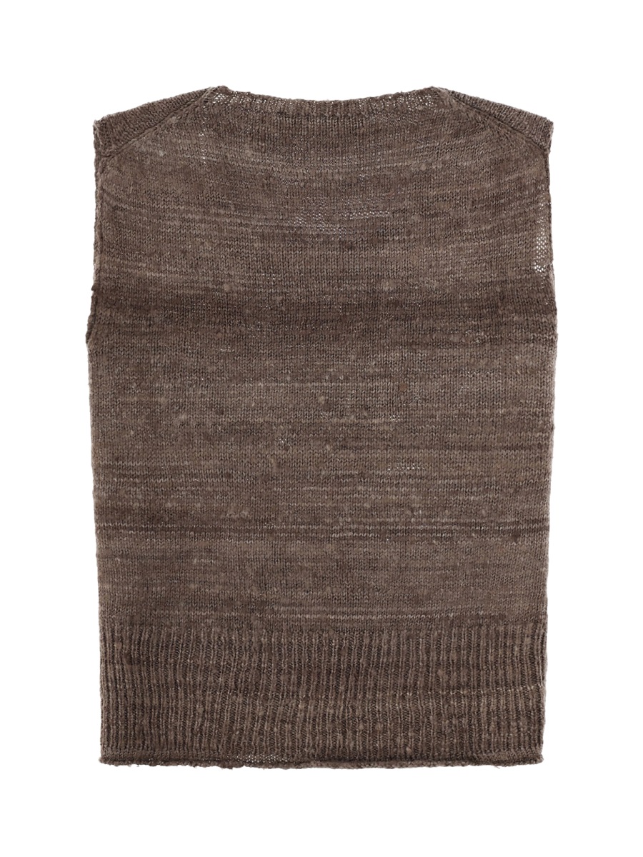 Our Legacy Pleaser Silk Textured Knit Tank Top Grijs