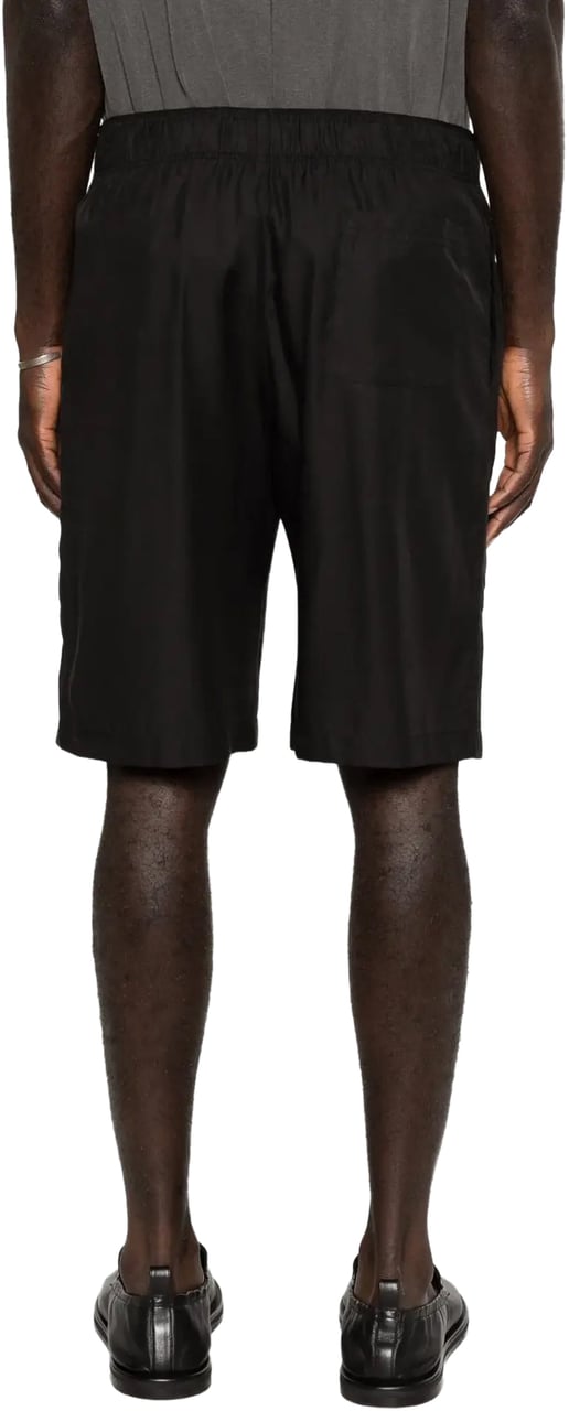 Our Legacy Leisure Shorts Still Black Calm Cupro Cotton Zwart