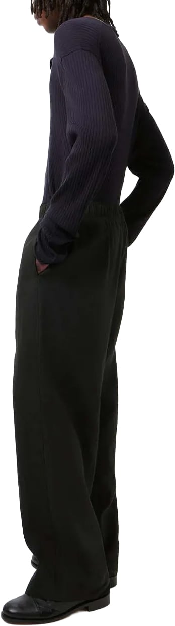 Our Legacy Leisure Trouser Soot Black Techflax Zwart