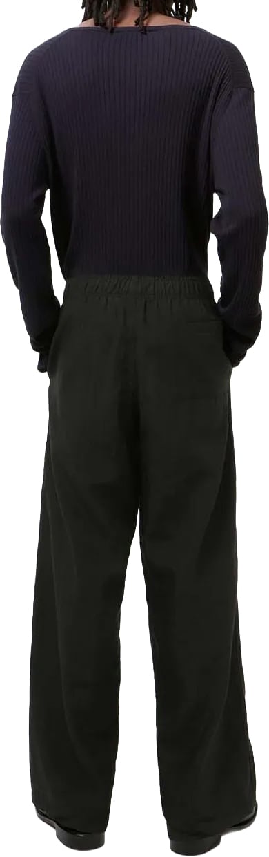 Our Legacy Leisure Trouser Soot Black Techflax Zwart
