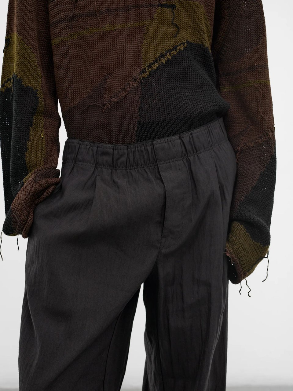 Our Legacy Black Elasticated Wide-Leg Sweatpants Zwart