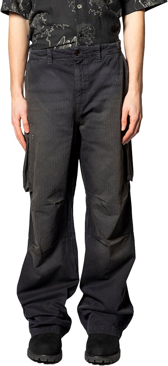 Our Legacy MOUNT CARGO NEBULA WASH JUNGLE HERRINGBONE Grijs