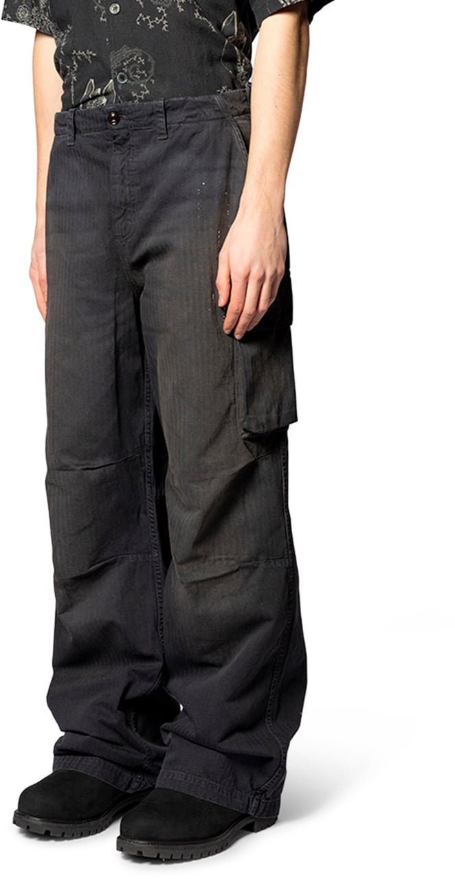 Our Legacy MOUNT CARGO NEBULA WASH JUNGLE HERRINGBONE Grijs