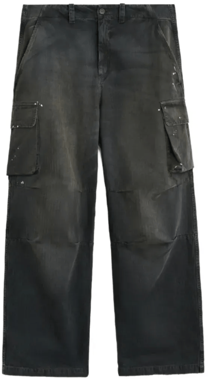 Our Legacy Mount Cargo Nebula Wash Jungle Herringbone Zwart