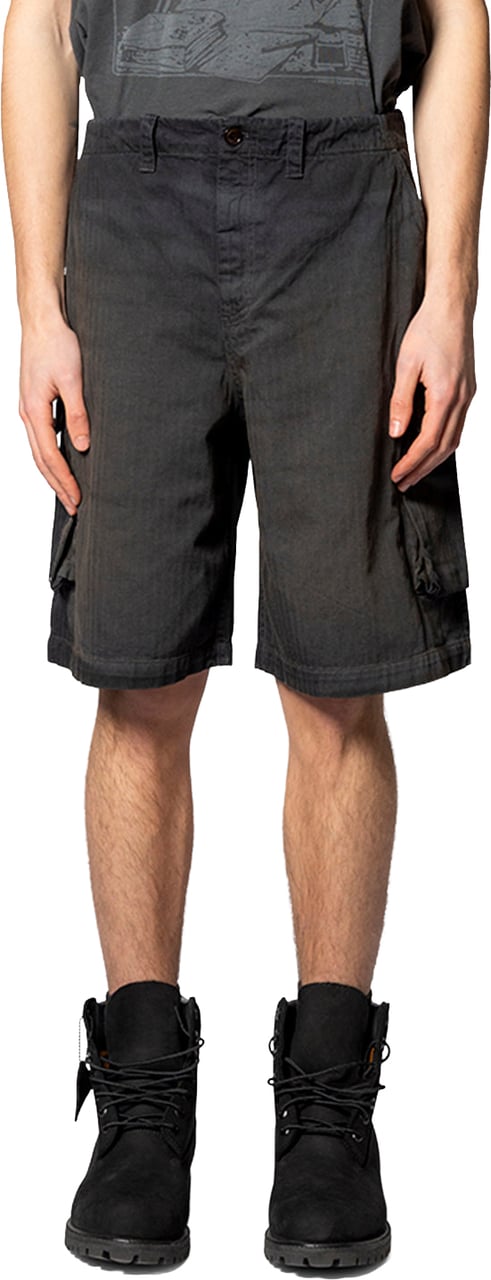 Our Legacy MOUNT SHORTS NEBULA WASH JUNGLE HERRINGBONE Grijs