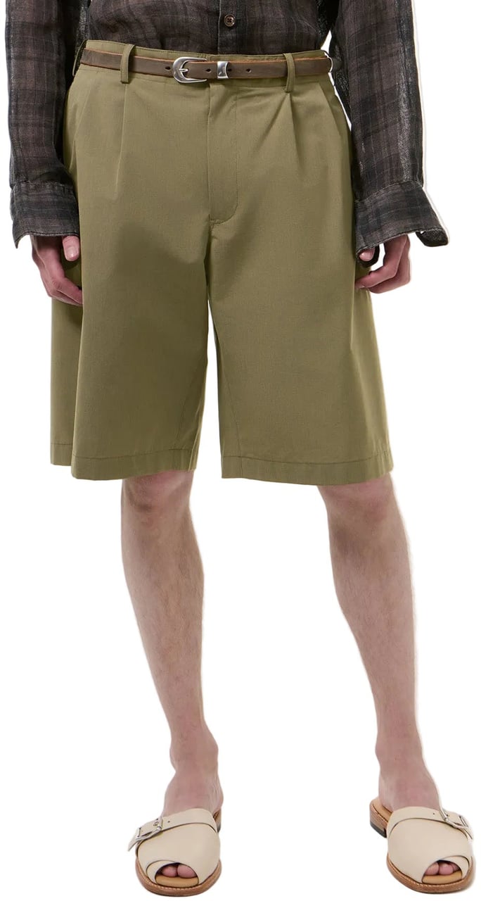 Our Legacy PONTE SHORTS DRY LEAF BALANCE WOOLCOT Divers