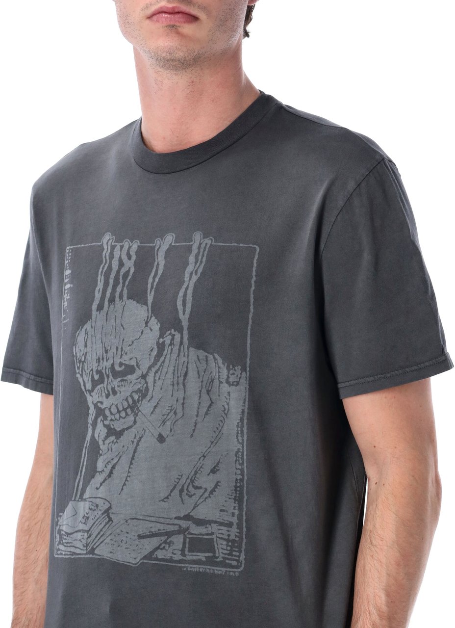 Our Legacy Box Skull Tee Black Wash Zwart