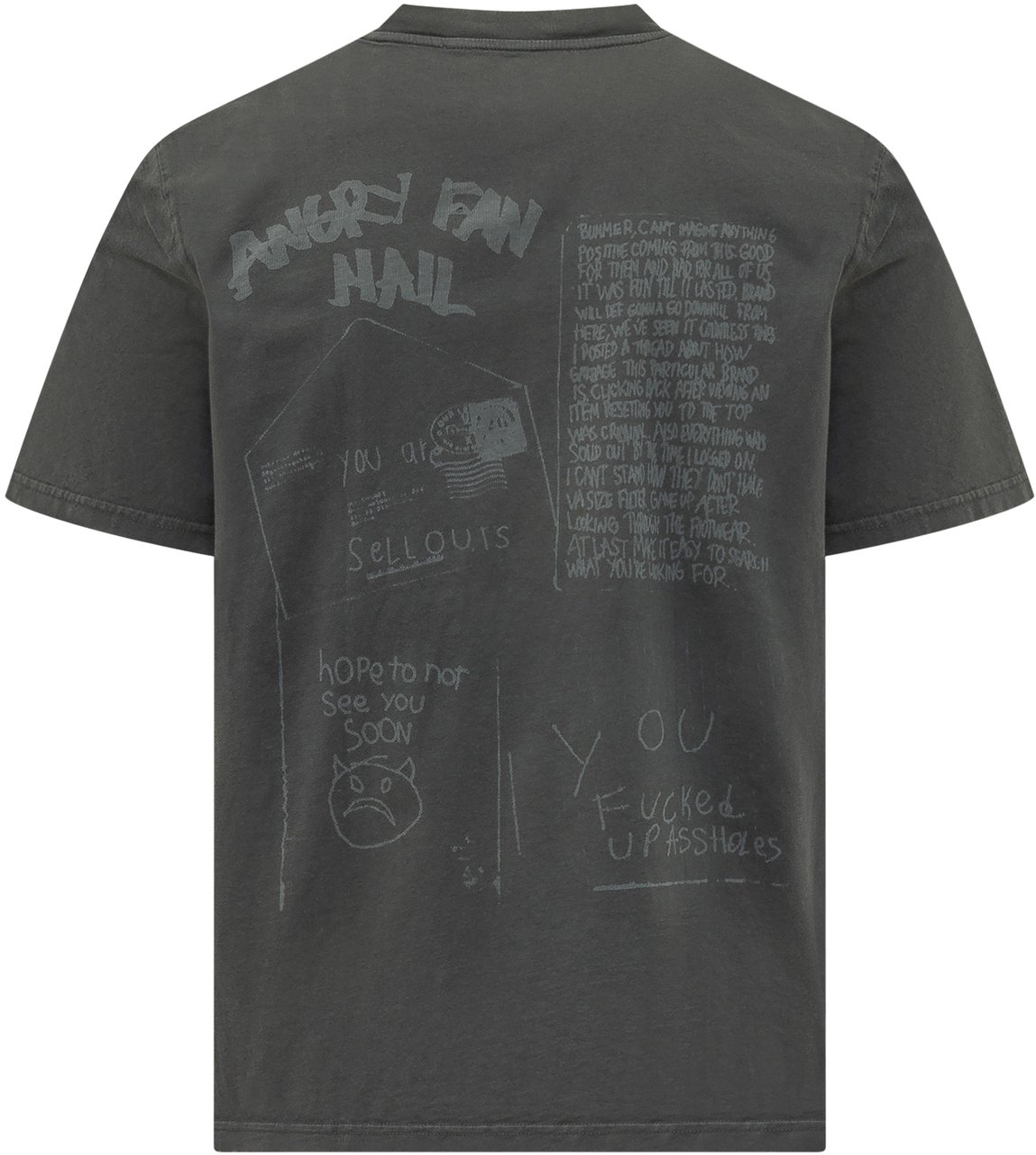 Our Legacy T-shirt Box con Stampa Grafica Donkergrijs