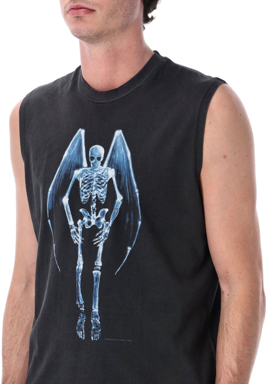 Our Legacy Our Legacy Breathe tank with Fallen Angel print Zwart