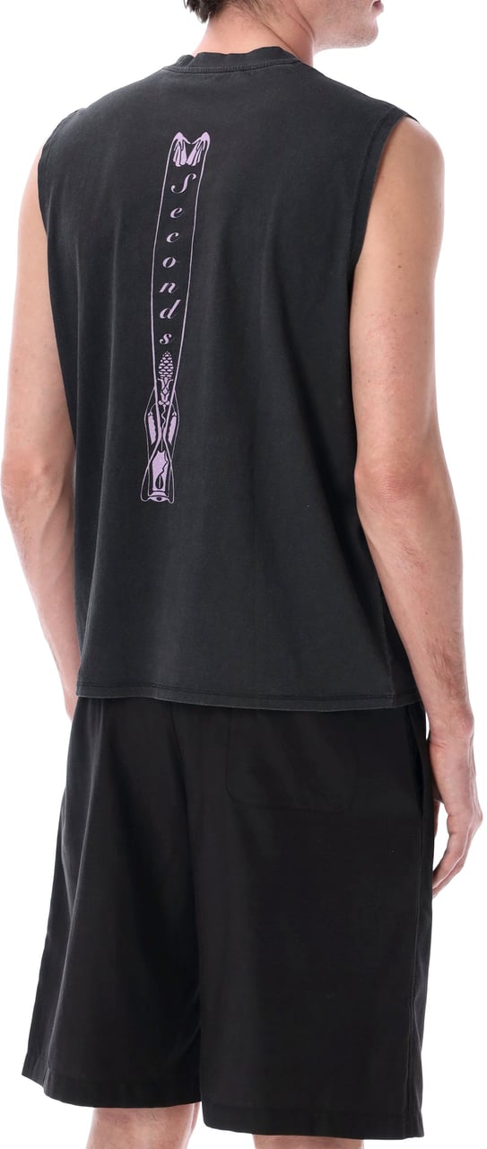 Our Legacy Breathe Sleeveless Tee Black Wash Zwart