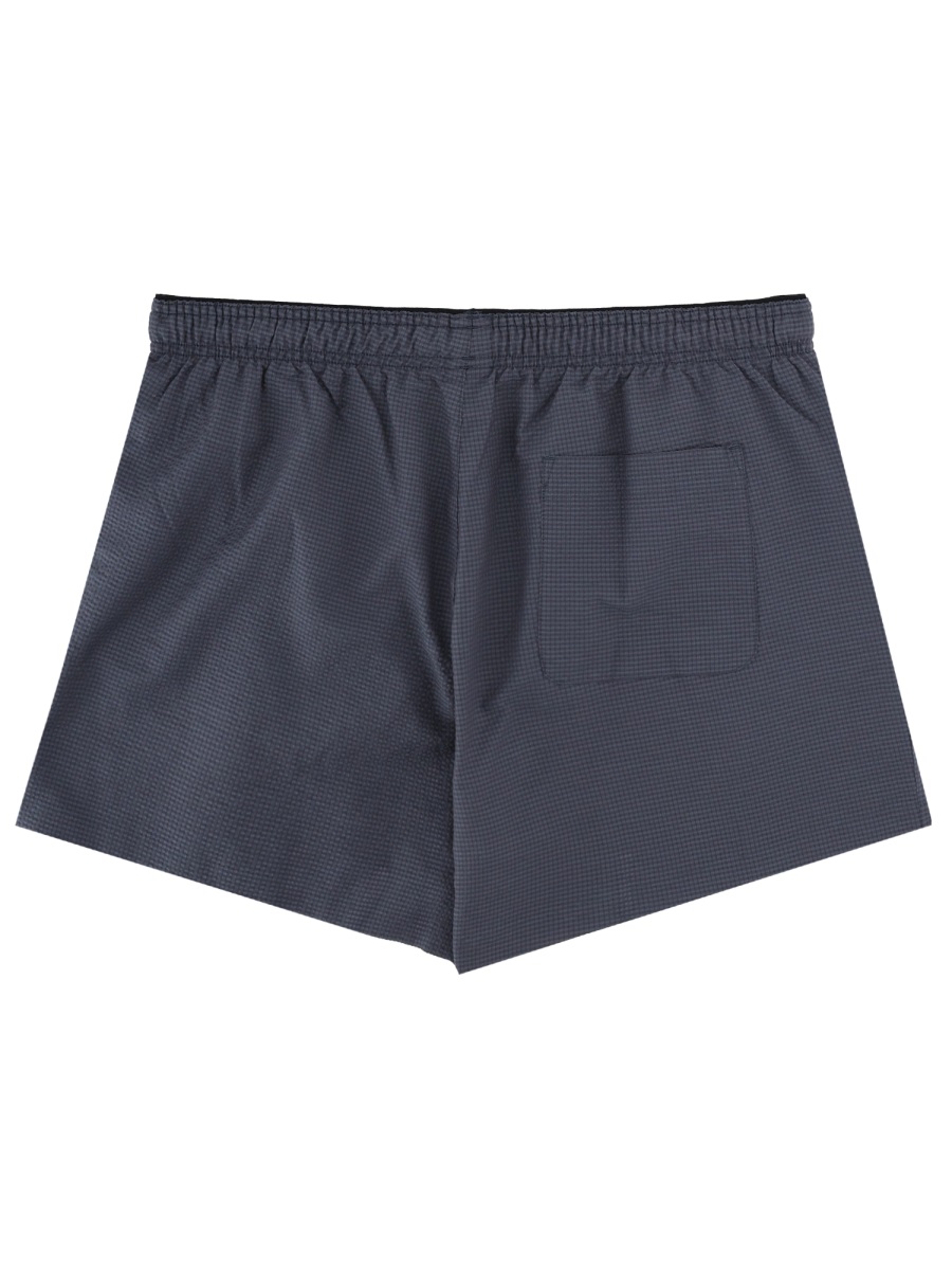 Our Legacy Minimalist Cotton-Blend Textured Swim Shorts Grijs