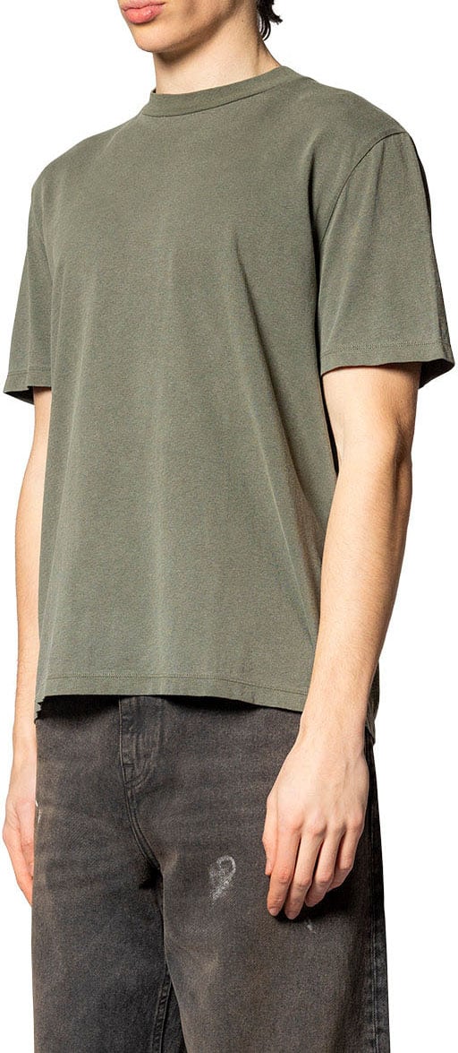Our Legacy BOX T-SHIRT WORN OLIVE LEGACY JERSEY Groen