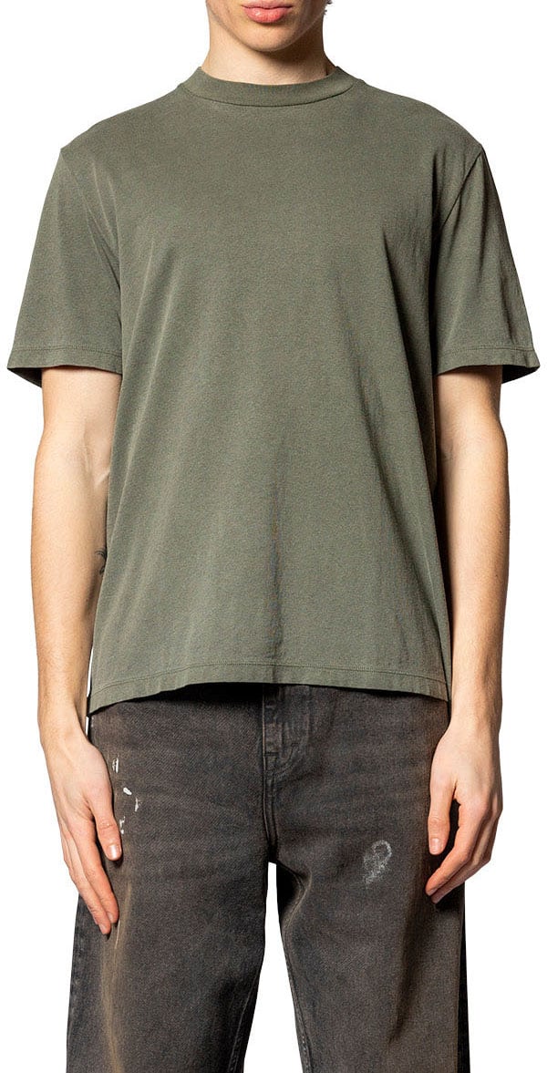 Our Legacy BOX T-SHIRT WORN OLIVE LEGACY JERSEY Groen