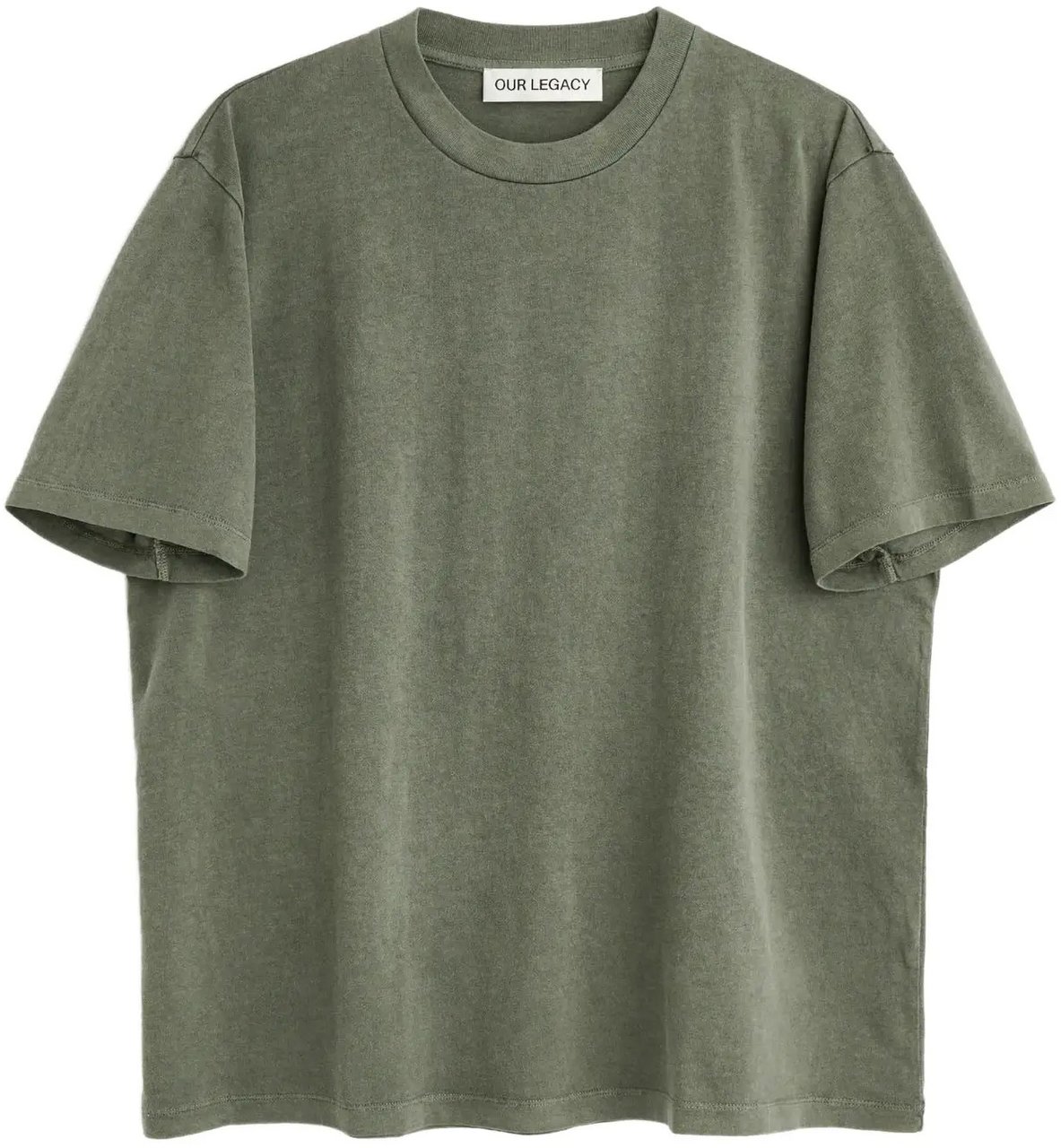 Our Legacy Box T-shirt Worn Olive Legacy Jersey Groen