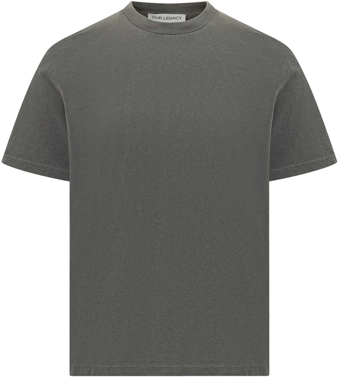 Our Legacy T-shirt Box con Girocollo Donkergrijs