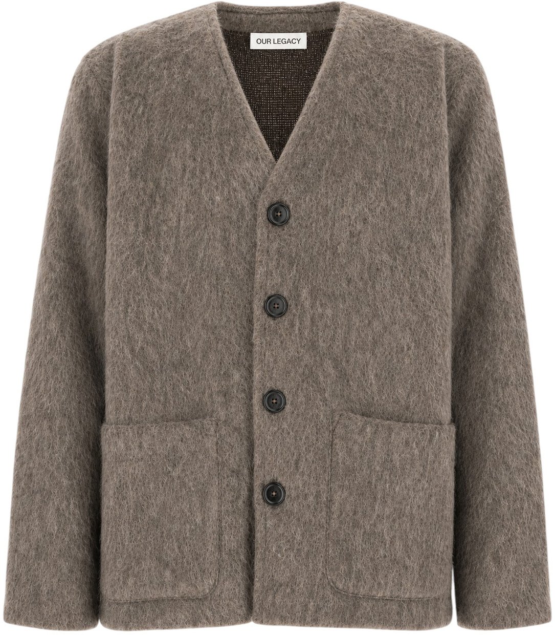 Our Legacy Grey wool blend cardigan Grijs