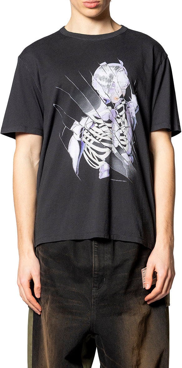 Our Legacy NEW BOX T-SHIRT CYBEMETIC ANGEL PRINT Zwart